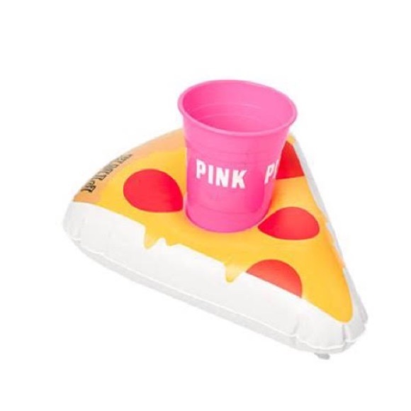 Pink Victoria’s Secret Pizza Drink Holder Pool Float - Picture 1 of 10